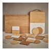 Kahlo Coasters Marble and Bamboo. Set of 4 Natural | No Branding | not available | not available | not available
