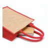 Nuptse Shopping Bag Jute. 34cm Handles clear red
