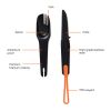 Nordic Drift Trail 4 in 1 outdoor cutlery black