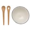 Ukiyo salad bowl with bamboo salad server white-black | No Branding | not available | not available