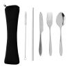 4 Pieces stainless steel re-usable cutlery set silver | No Branding | not available | not available