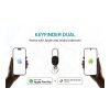 Keyfinder Dual keychain with worldwide locating black-grey | No Branding | not available | not available