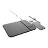 Swiss peak RCS recycled PU 15W 3 in 1 charging mousepad black | No Branding | not available | not available