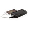 RCS recycled plastic Solar powerbank with 10W Wireless black | No Branding | not available | not available