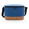 Two tone cooler bag with cork detail blue | No Branding | not available | not available