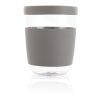 Ukiyo borosilicate glass with silicone lid and sleeve Charcoal Grey | No Branding | not available | not available