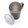 RCS Recycled stainless steel modern vacuum mug with lid anthracite | No Branding | not available | not available