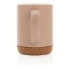 Ceramic mug with cork base brown | No Branding | not available | not available