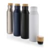 Gaia RCS certified recycled stainless steel vacuum bottle silver | No Branding | not available | not available