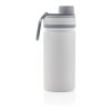 Vacuum stainless steel bottle with sports lid 550ml white-grey | No Branding | not available | not available