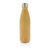 Vacuum insulated ss bottle with wood print yellow | No Branding | not available | not available