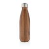 Vacuum insulated ss bottle with wood print brown | No Branding | not available | not available
