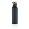Modern stainless steel bottle with bamboo lid blue | No Branding | not available | not available