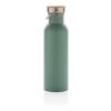Modern stainless steel bottle with bamboo lid green | No Branding | not available | not available