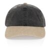 BEAU AWARE™ Washed 6 panel 270gsm cotton twill two tone cap black | No Branding | not available | not available | not available