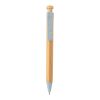 Bamboo pen with wheatstraw clip blue | No Branding | not available | not available