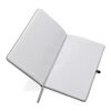 Recycled leather hardcover notebook A5 light grey | No Branding | not available | not available
