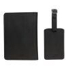 Swiss Peak GRS recycled PU travel gift set black | No Branding | not available | not available