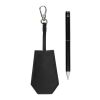 SP Tula RCS certified recycled PU key holder and pen set black | No Branding | not available | not available