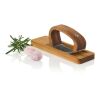 AdHoc RoccaAlio Garlic press with chopping board brown | No Branding