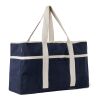 VINGA Volonne AWARE™ recycled canvas beach bag blue-off white | No Branding | not available | not available | not available