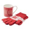Winter gift mug and gloves set red | No Branding | not available | not available | not available