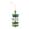 Wooden carousel ornament green