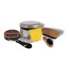 Shoe polish kit in tin box shiny silver | No Branding | not available | not available | not available