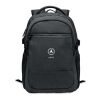 600D RPET laptop backpack with mesh side pockets black | No Branding | not available | not available | not available