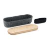 RPET felt pencil case with lid wood | No Branding | not available | not available