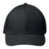 6 panel cotton baseball cap black | No Branding | not available | not available | not available