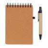 Recycled notebook with ball pen brown | No Branding | not available | not available | not available