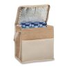 Jute and canvas cooler bag 3L beige | No Branding | not available | not available | not available