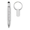 Key ring with twist action pen matt silver | No Branding | not available | not available