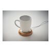 Bamboo mug warmer with USB wood | No Branding | not available | not available