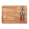 Acacia nut cracker set wood