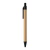 Push button ball pen in bamboo black | No Branding | not available | not available