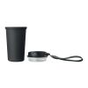 Recycled steel tumbler 400ml black