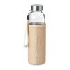 Glass bottle in pouch 500ml beige | No Branding | not available | not available | not available