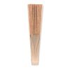 Wood hand fan with cork fabric beige | No Branding | not available | not available