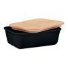 Lunch box with bamboo lid black | No Branding | not available | not available