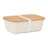 Lunch box with bamboo lid beige | No Branding | not available | not available | not available