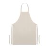 Beige organic cotton apron with front pockets beige | No Branding | not available | not available | not available