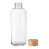 Glass bottle 650ml, bamboo lid transparent | No Branding | not available | not available | not available