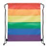 Rainbow RPET drawstring bag multicolour | No Branding | not available | not available | not available