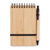 A6 bamboo notepad with pen black | No Branding | not available | not available