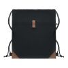 Recycled cotton drawstring bag black | No Branding | not available | not available | not available