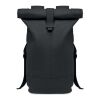 Rolltop washed canvas backpack black | No Branding | not available | not available | not available
