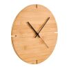 Round shape bamboo wall clock wood | No Branding | not available | not available