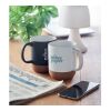 Matt ceramic cork mug 300 ml white | No Branding | not available | not available